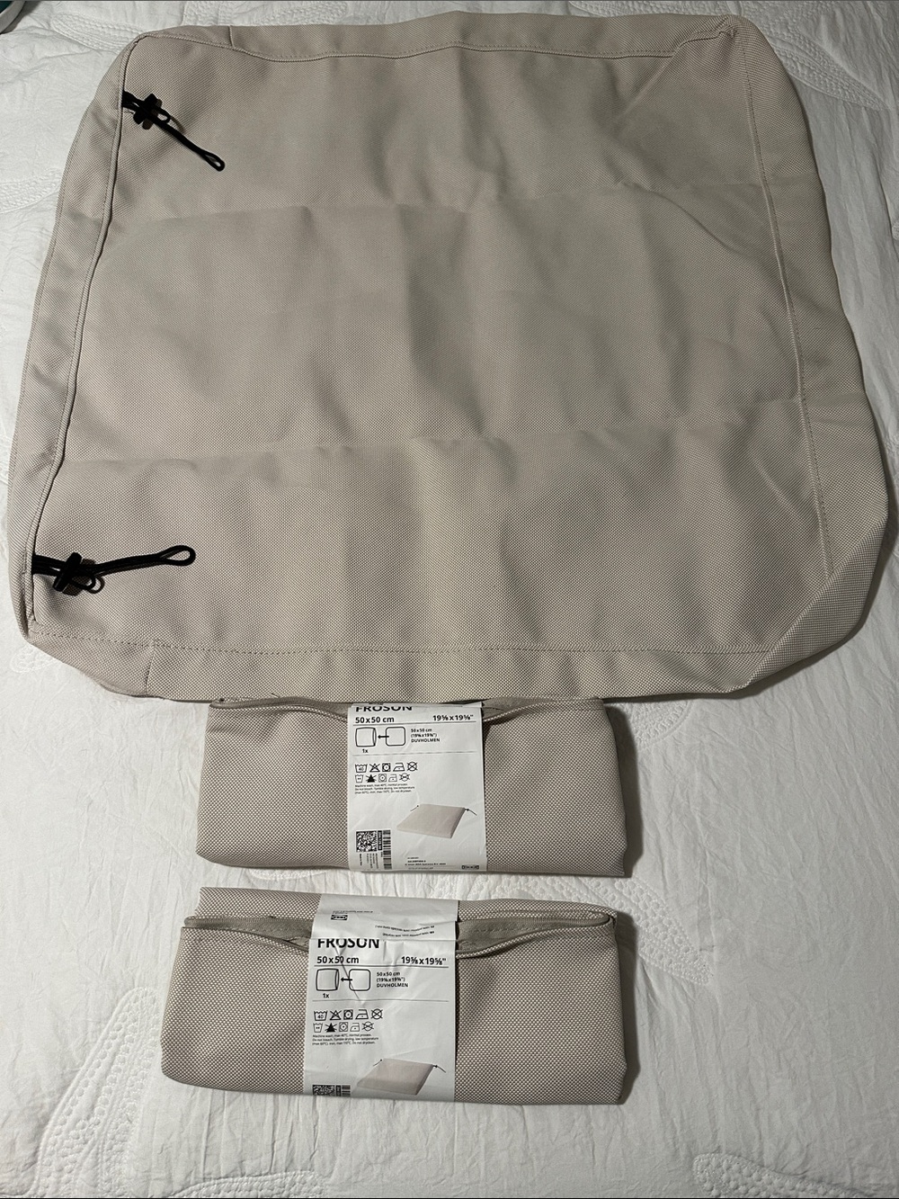 IKEA FRÖSÖN Beige Outdoor Cushion Covers